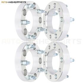 9935225 Higher-autoparts 4x Silver Wheel Spacers 5x5.5 1/2 Inch Studs 1.25 Fits Ford E-150 Dodge Ram 1500