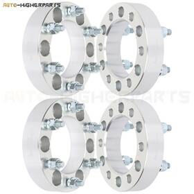 9935228 Higher-autoparts 4x Silver Wheel Spacers 6x5.5 12x1.5 Studs 1.5 Inch Fits Toyota 4runner Hummer H3