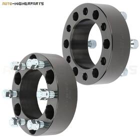 9951013 Higher-autoparts 2 Pcs Black Wheel Spacers 6x5.5 14x1.5 Studs Inch Fits 02-13 Cadillac Escalade Ext