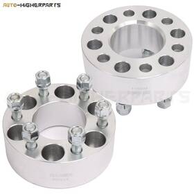 9951054 Higher-autoparts 2pcs 2 Inch 6x4.5 1/2 Silver Wheel Spacers For Dodge Durango 98-03