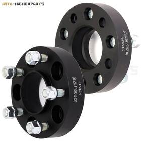 9951069 Higher-autoparts For Jeep Grand Cherokee 93-98 2x 1.25 Inch Thick 5x4.5 Black Wheel Spacers