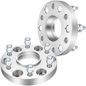 9951554 Higher-autoparts 2x 1 Inch Thick Silver Wheel Spacers 6x5.5 12x1.25 Studs For Nissan Armada Titan