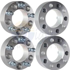 9951575 Higher-autoparts 4x2 Inch 50mm 5x5 5x127 1/2 Stud Silver Wheel Spacers For 2007-2016 Jeep Wrangler