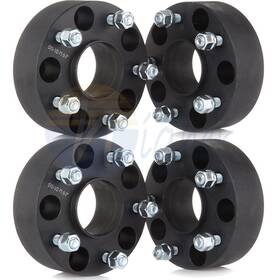 9951601 Higher-autoparts For Jeep Wrangler 2007-2016 4 Pcs 2 Inch 50mm 5x5 Black Hubcentric Wheel Spacers