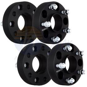 9951612 Higher-autoparts 4pcs 1.5 Inch Thick 5x5 Black Wheel Spacers 1/2 Studs For Jeep Wrangler 2007-2016
