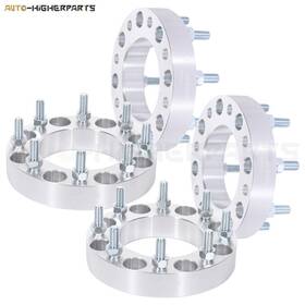 9951637 Higher-autoparts 4x 1.5 Inch Thick Silver Wheel Spacers 8x180 To 14x1.5 Studs For Chevrolet Gmc