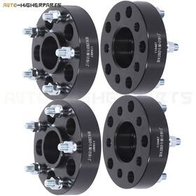 9951638 Higher-autoparts 4x 1.5 Inch Black Wheel Spacers 5x4.5 To 5x5 1/2ftft Studs For Jeep Adapters
