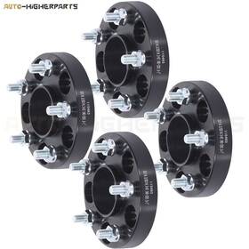 9951643 Higher-autoparts For Hyundai Mazda Kia 4x 1 Inch Black Wheel Spacers 5x4.5 To 12x1.5 Studs