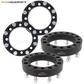 9951648 Higher-autoparts 4x 1.5 Inch Thick Black Wheel Spacers 8x180 To For Chevy Silverado Gmc Sierra