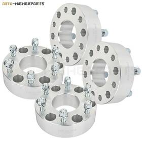 9951654 Higher-autoparts 4x 2 Inch Silver Wheel Spacers 6x5.5 14x1.5 Studs For Chevrolet Silverado 1500 Gmc