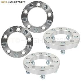 9951656 Higher-autoparts 4x 1 Inch 25mm Thick Silver Wheel Spacers 5x5.5 9/16 X18 Studs For Ram 1500