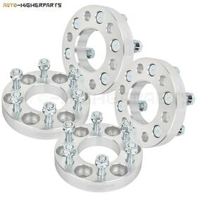 9951657 Higher-autoparts 4x 1 Inch 25mm Silver Wheel Spacers 6x4.5 1/2 Studs For Dodge Viper Dakota