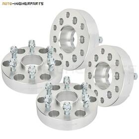 9951665 Higher-autoparts For 1995-2022 Chevy Tahoe 4x1.5 Inch Silver Wheel Spacers 6x5.5 To 6x120 14x1.5