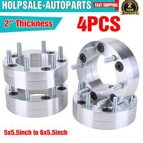 456057237 Holpsale-autoparts 4x 2 Inch 5x5.5 To 6x5.5 Wheel Adapters 5 Lug 6 For Ford F-150 Dodge Ram 1500