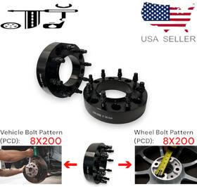 Hc8200-8200e J&j 2pcs 2 Inch Thick 8x200 To Wheel Spacer Fit 2005-2007 F350 Super Duty Dually