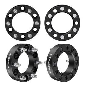 K092hj003432ki2 Kuiperauto 6x5.5 Wheel Spacers 1.5 Inch 6x139.7mm M14x1.5 Studs 108mm 4pcs Black