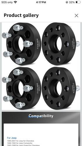Lng 5450-5500e3-wcj 4 5x4.5 To 5x5 Wheel Adapters Hub Centric 2 Inch Adapt Jeep Jk Wheels On Tj Yj