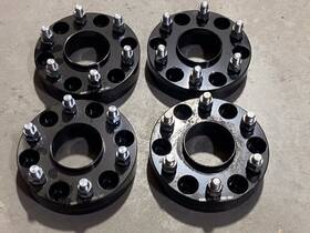 Hc-150-65-781-1215-black-b1-4 Lns Adapters 4 Used 1.5 Inch Hubcentric 6x5 Wheel Spacers Fits Chevy Gmc Envoy Trailblazer Ssr