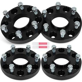12359203 Luxfineparts 4 Pcs 1 Inch Hub Centric Wheel Spacers Fits 1999-2023 Chevrolet Silverado 1500 6x5.5