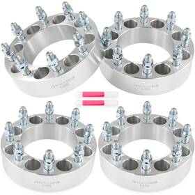 12432548 Luxfineparts 4 Pcs 9/16 Inch X18 Wheel Adapters 2 To 8x170 For Dodge Ram 2500 3500 8x6.5/ 8x165.1