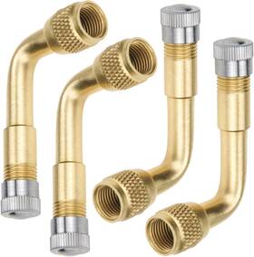 Mellbree 744306796754 4pack Tire Valve Extension 90 Degree Schrader Stem Brass Ad