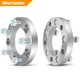 9932216 Mirozo 2x 1 Inch 25mm 5x5.5 9/16 X18 Silver For Dodge Ram 1500/1500 Van Wheel Spacers