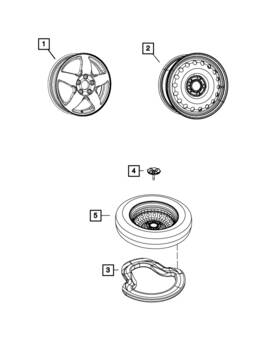 68275472aa Mopar Genuine Compact Spare Spacer 68275472aa Mopar Genuine Compact Spare Spacer