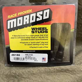 2in-20 Moroso 46185 New Press-in Wheel Studs - 1/2in-20 X 3in 5 Pack