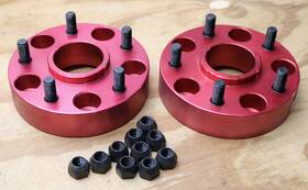 9800811 Omix-ada New 1.5 Inch Thick 5-on-5 Aluminum Red Wheel Spacer Pair For Jeep Jk Wrangler 9800811 Omix-ada New 1.5 Inch Thick 5-on-5 Aluminum Red Wheel Spacer Pair For Jeep Jk Wrangler