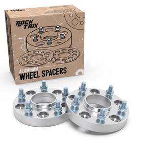 Pe-25mm-5127-71.5-sdw Precision European Motorwerks 2pcs 1 Inch Hubcentric Wheel Spacers 5x5 To 1/2 X20 Studs Nuts 71.5mm Bore