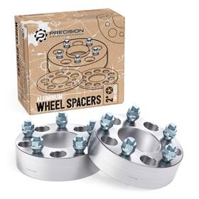 Pe-50mm-5139.7-108-1 Precision European Motorwerks Pe-50mm-5139.7-108-1/2-sdw 2 Inch 50mm Thick 5x5.5 To Wheel Spacers 108mm Bore 1/2 X20 Studs Nuts