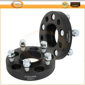Pws119689-pws Pws 1 Inch Thick 5x4.5 1/2 Studs Black 2 Pcs Wheel Spacers For Ford Mustang Edge Ranger