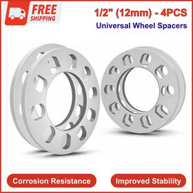 Qiaoautocc 936257928180 4pcs Universal Wheel Spacers 1/2 Inch 12mm For 5 Lug Vehicles