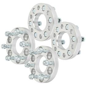 10867469 Qualitiparts 4pcs 1 Inch 6x4.5 1/2 Studs Wheel Spacers Silver For Dodge Viper Dakota Durango