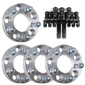 10867486 Qualitiparts 23pcs Lug Nuts 2keys 5x4.5 1/2 Wheel Spacers Silver For Ford Mustang 2010-2014