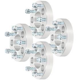 10872150 Qualitiparts 4pcs 1.5 Inch 5x5.5 1/2 Studs Wheel Adapters Silver For 1975-1996 Ford F150 Bronco