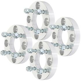 10872184 Qualitiparts 4pcs 1 Inch 4x114.3 To 4x100 12x1.5 Studs Wheel Spacers Silver For Kia Hyundai Honda