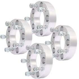 10874213 Qualitiparts 4pcs 1.5 Inch 5x5 14x1.5 Wheel Spacers Silver For Dodge Jeep Chevrolet Gmc C1500