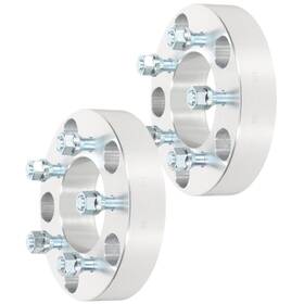 10887329 Qualitiparts 2 Wheel Adapters 1.5 Inch 5x5.5 To 5x4.5 1/2 X20 Silver For 1994-2001 Dodge Ram 1500