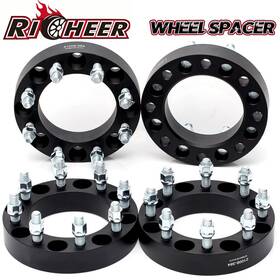34532b Richeer 2 1.5 Inch 8x6.5 To 8x180 Wheel Adapters 9/16 Dodge Ford 8 Lug For 1994-2010 Ram 2500