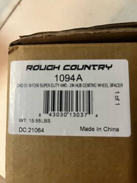 1094a Rough Country 2 Inch 8x170 Wheel Spacers For 03-24 Ford Super Duty Pair -