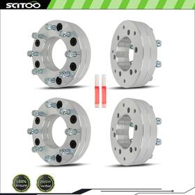 Sci842282too Scitoo 4x 2 Inch Wheel Adapters 6x5.5 To 8x6.5 For Chevy Silverado Sierra 1500 1999-2023