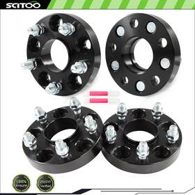 Sci844286too Scitoo 4 X 1 Inch Hubcentric 5x4.5 5x114.3mm M14x1.5 Studs 64.1mm Wheel Spacers Black