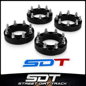 56125 Sdt Street Dirt Track 4pc Set Of 2 Inch Heavy Duty Billet Wheel Spacers For 05-22 Ford Excursion F250 F350