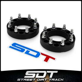 66815 Sdt Street Dirt Track 2pc 1.5 Inch Hub Centric Wheel Spacers With Lip Fits 03-22 Ford Excursion F-250 F-350