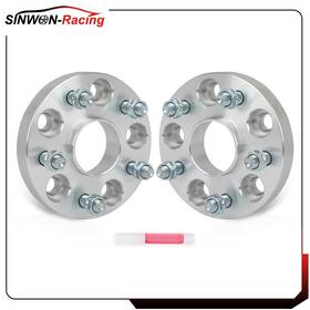 Si127894w01 Sinwonparts 2x For 1994-2001 Dodge Ram 1500 Thick 1 Inch 5x120 5lugs 14x1.5 Studs Wheel Spacers