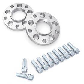 15mm-5120-726-42cs-sbolt Stancemagic 15mm 5x120 Hubcentric Wheel Spacers 72.56 / 72.6 And 10 Silver Extended Lug Bolts