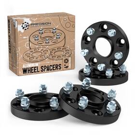 4x-25mm-5120.65-70.5-bk Stancemagic 4pc 1 Inch Hubcentric Black Wheel Spacers For Chevy 5x4.75 To 12x1.5 Studs