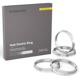 Al-hr-73.1 Stancemagic 57.1 Hubcentric Rings 57.1mm Id To 73.1mm Od Silver Aluminum Pack Of 4