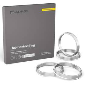 Stancemagic Al-hr-87.1 108 Hubcentric Rings Pack Of 4 87.1mm Id To 108mm Od Silver Aluminum Hubrings Only